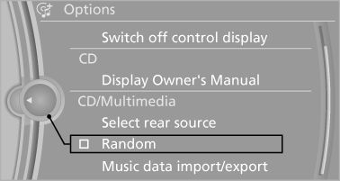 All tracks of the CD/DVD are played back in random