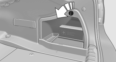 2. Pull the green knob with the fuel pump symbol.