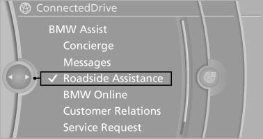 Vehicles equipped with BMW Assist or