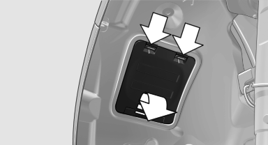 2. If necessary, pull the inside trim of the wheel