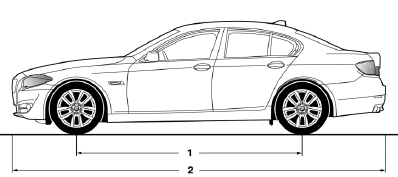 1. Wheel base: 116.9 inches / 2,968 mm