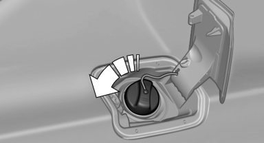 3. Place the fuel cap in the bracket attached to