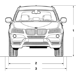 1 Vehicle height: 66 inches/1,675 mm