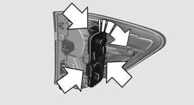 6. Turn the bulb and remove it. The turn signal