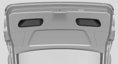 Recessed grips on the inside trim of the tailgate