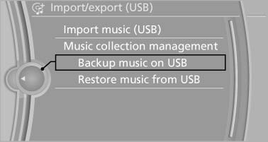 Backup music on USB