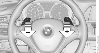 BMW X6: Gear change using the shift