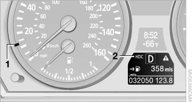 Displays in the instrument cluster