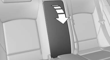 The cooler is located behind the center armrest