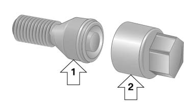 ▷ Lug bolt, arrow 1.
