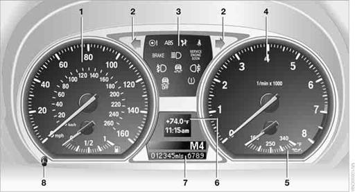 1.Speedometer 135i: with fuel gauge