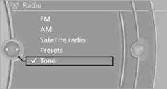 3.  Select the desired tone setting.