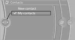 All contacts are listed in alphabetical order. Depending on the number of contacts,