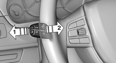 Switching the high beams on and off manually