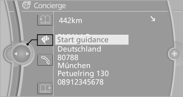 3. Start destination guidance, if necessary.