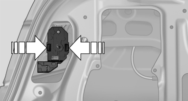 Squeeze the clips together and remove the bulb