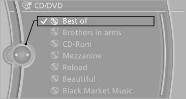 Select the desired CD or DVD.