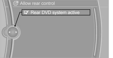 Rear DVD system active