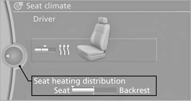 Seat heating distribution