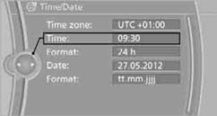 6. Turn the controller to set the hours and press the controller.