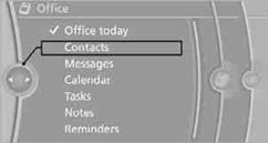 All contacts are listed in alphabetical order. Depending on the number of contacts,