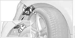 1. Turn the respective wheel inwards.